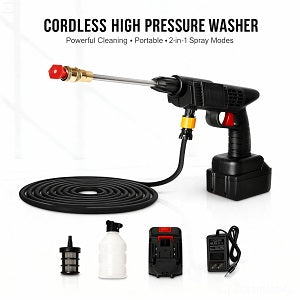 Automatic Cordless Car Wash Spray Gun β 48V High Pressure Wireless Washer with Foam Jet (Rechargeable Battery)