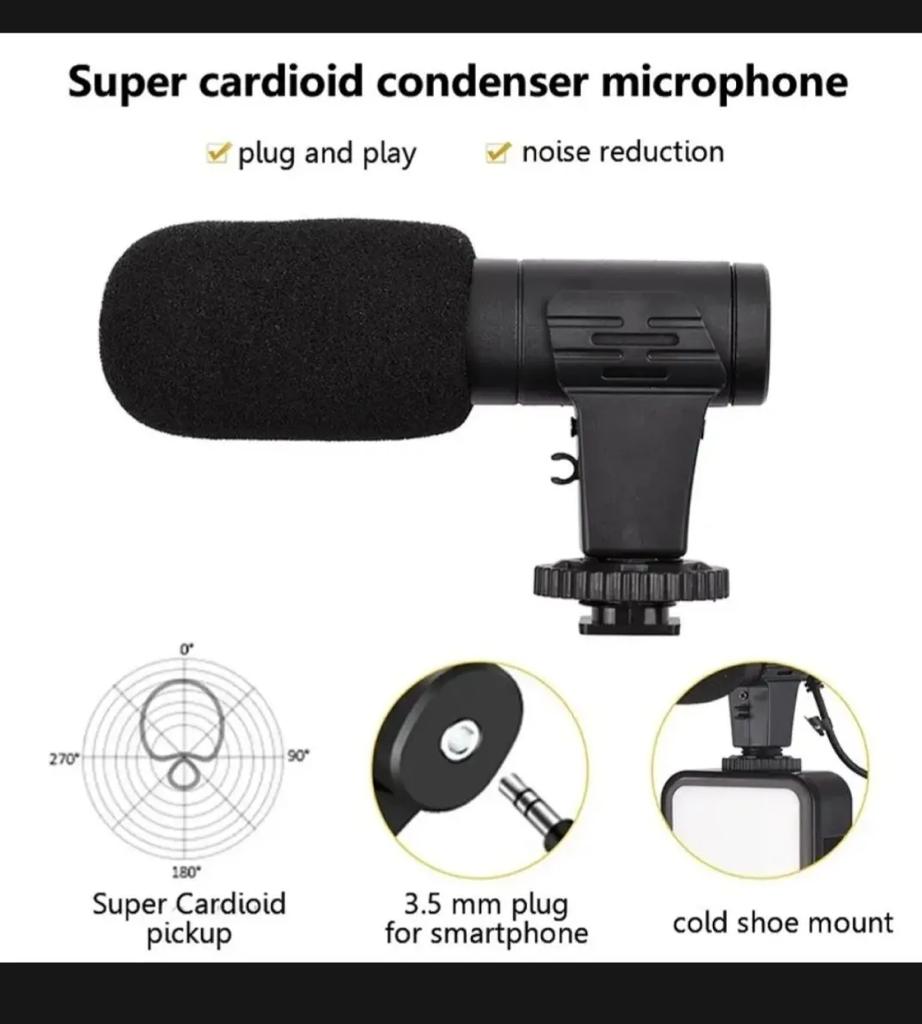 AY-49 Video Making Kit – Microphone, LED, Tripod, Wireless Remote