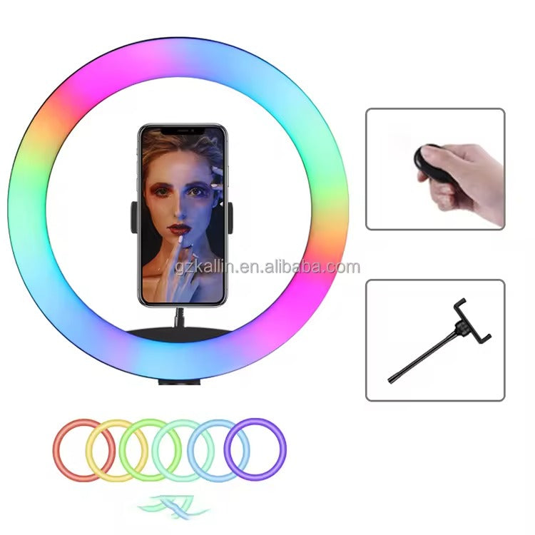 MJ33 RGB LED Soft Ring Light – Adjustable Color Photography & Video Lighting