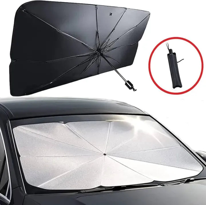 Car Windshield Sun Shade Umbrella – Foldable UV Protection Front Sunshade Cover