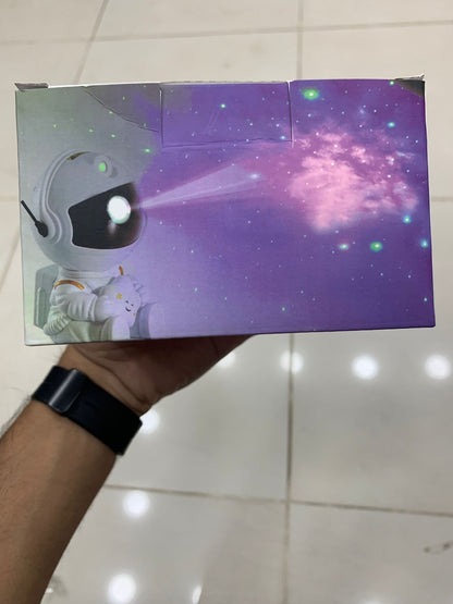 Astronaut Starry Sky Galaxy Projector – Rotating Nebula Night Light with Remote & Timer (Black)
