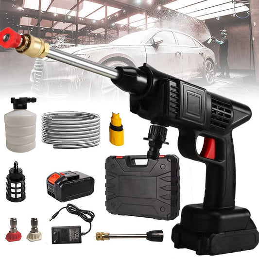 Automatic Cordless Car Wash Spray Gun – 48V High Pressure Wireless Washer with Foam Jet (Rechargeable Battery)