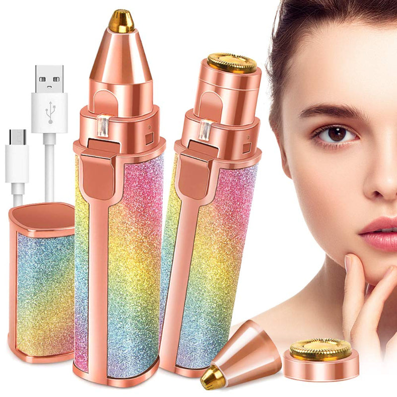2-in-1 Rechargeable Hair Remover & Eyebrow Trimmer – Portable