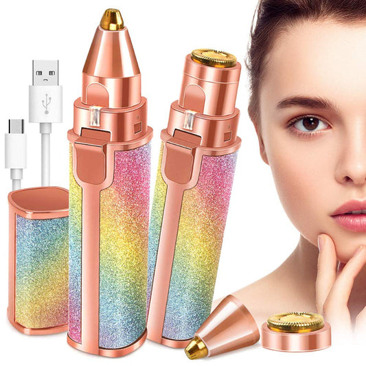 2-in-1 Rechargeable Hair Remover & Eyebrow Trimmer – Portable