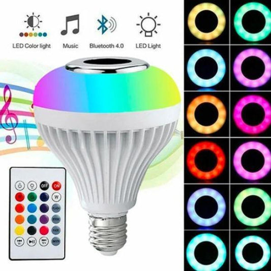 LED Music Bulb with Built-in Bluetooth Speaker – RGB Color