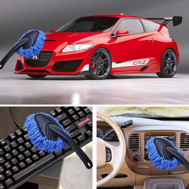 Microfiber Car Wash Cleaning Brush – Extendable Dust & Wax Mop with Strong Water Absorption