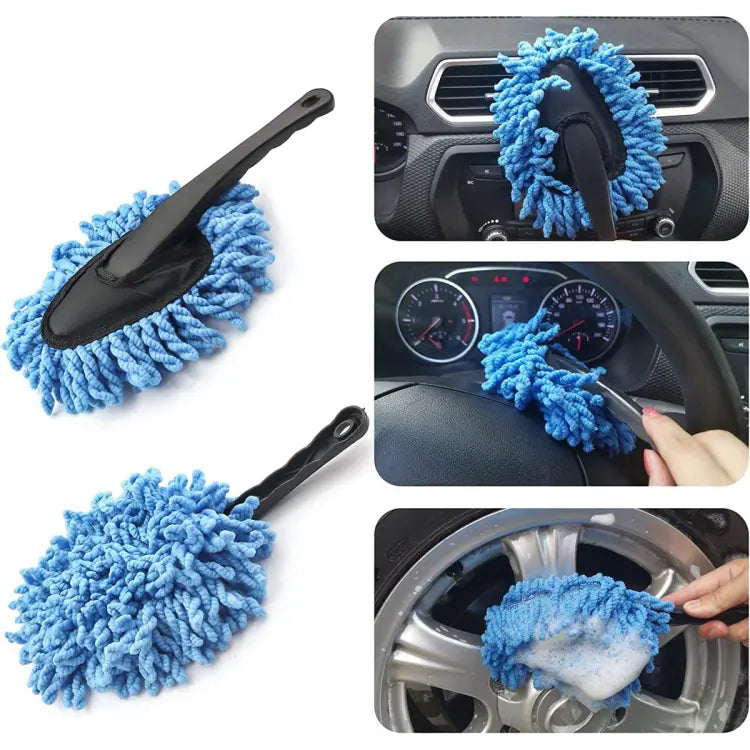 Microfiber Car Wash Cleaning Brush – Extendable Dust & Wax Mop with Strong Water Absorption