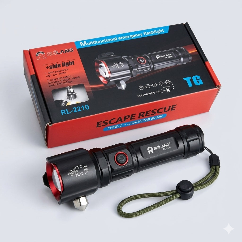 4-in-1 LED Emergency Flashlight – Open Parcel Allowed