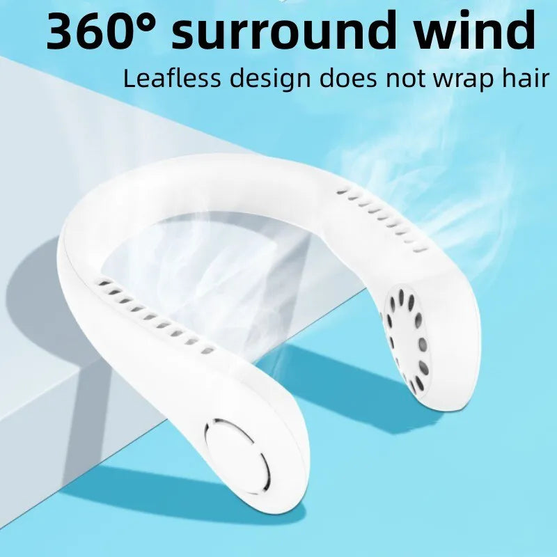 X5 Leafless Hanging Neck Fan | Portable Rechargeable Neck Fan for Summer