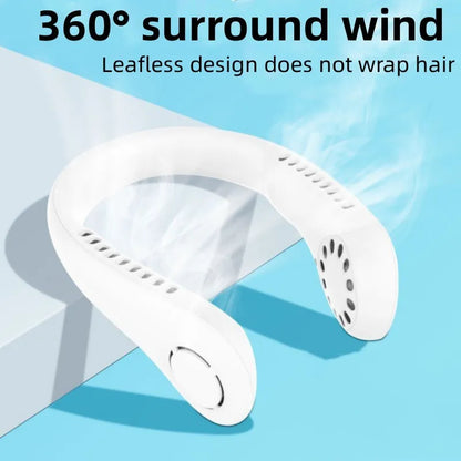 X5 Leafless Hanging Neck Fan | Portable Rechargeable Neck Fan for Summer
