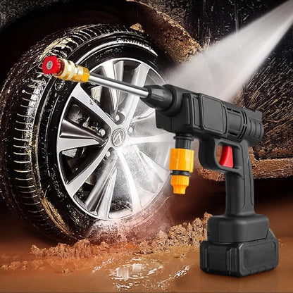 Automatic Cordless Car Wash Spray Gun – 48V High Pressure Wireless Washer with Foam Jet (Rechargeable Battery)
