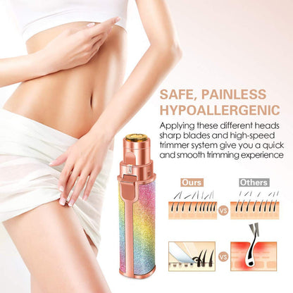 2-in-1 Rechargeable Hair Remover & Eyebrow Trimmer – Portable