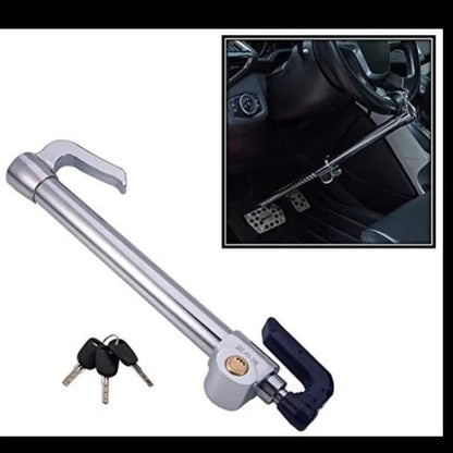 Steering to Pedal Lock Anti-Theft – Double Hook Heavy Duty Steel Car Security Lock
