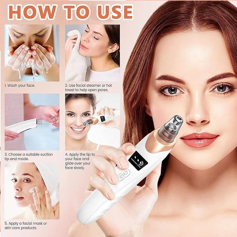 Electric Blackhead Remover Vacuum Pore Cleaner for Acne & Deep Cleansing