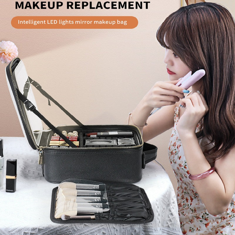 LED Makeup Bag With Mirror Lights
