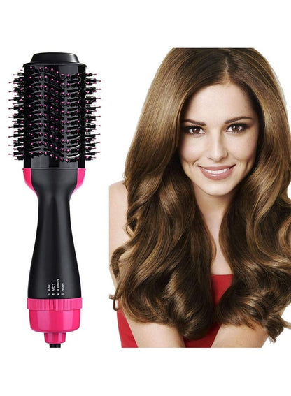 2-in-1 Hair Dryer & Styling Brush – 1000W Ionic Hot Air Brush for Fast Drying, Straightening & Volumizing