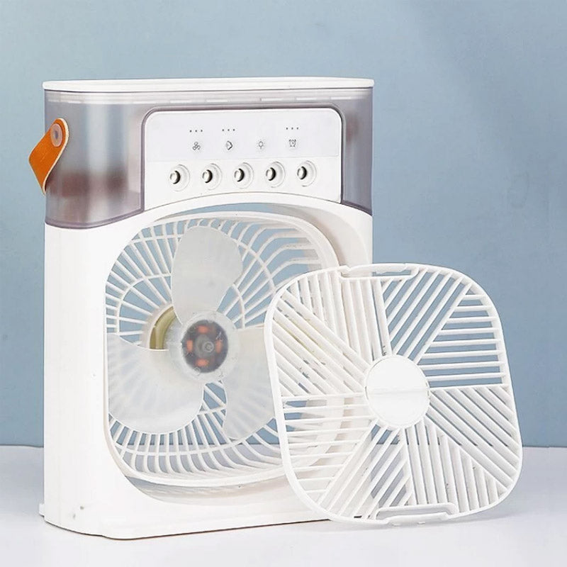 Portable Air Conditioner Fan – USB Mini Air Cooler with Water Mist