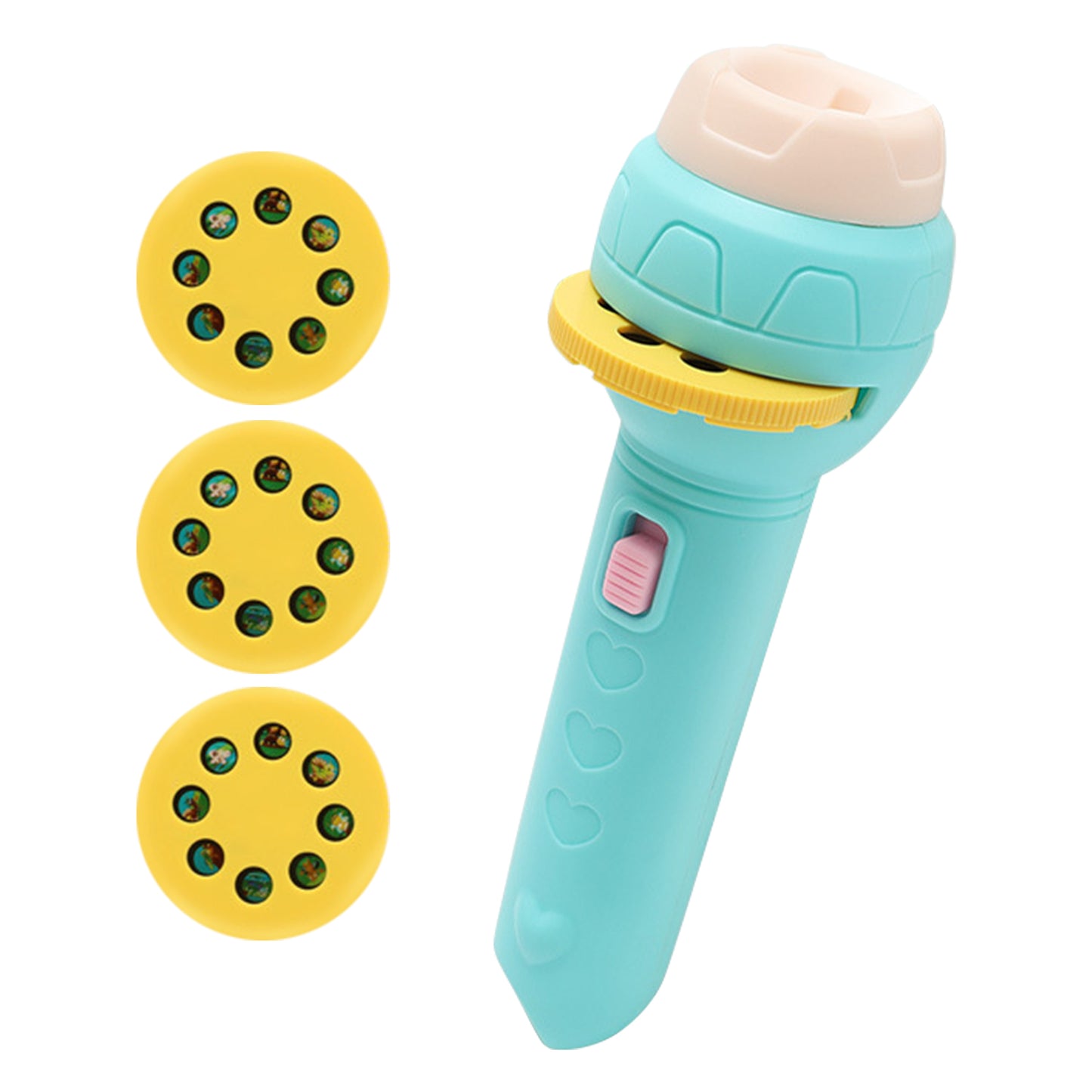 Children’s Slide Projector Torch with 4 Reels – Dinosaur & Animal Patterns | Bedtime Night Light & Educational Toy