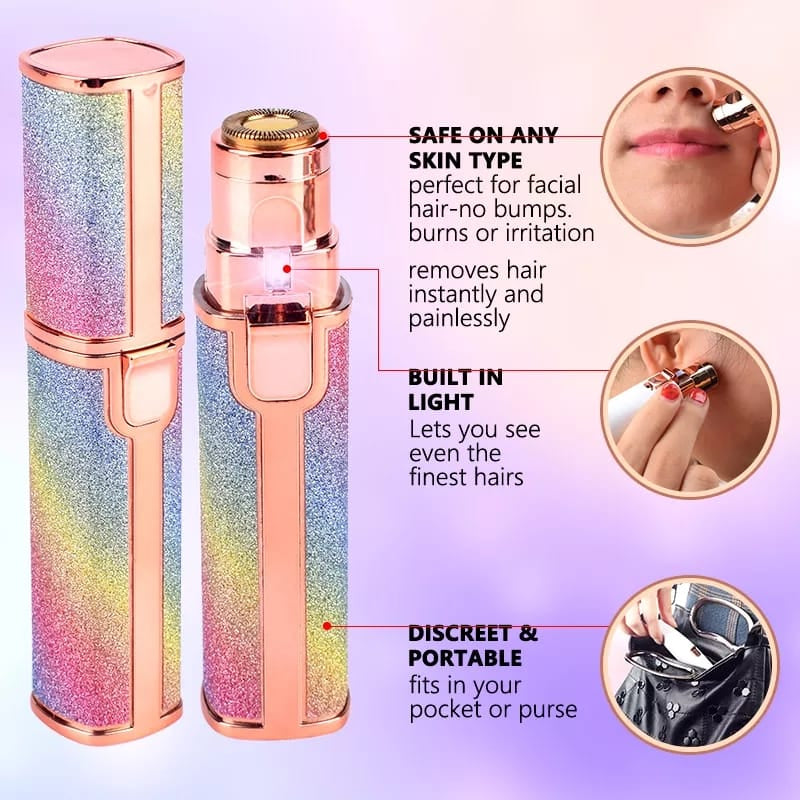 2-in-1 Rechargeable Hair Remover & Eyebrow Trimmer – Portable