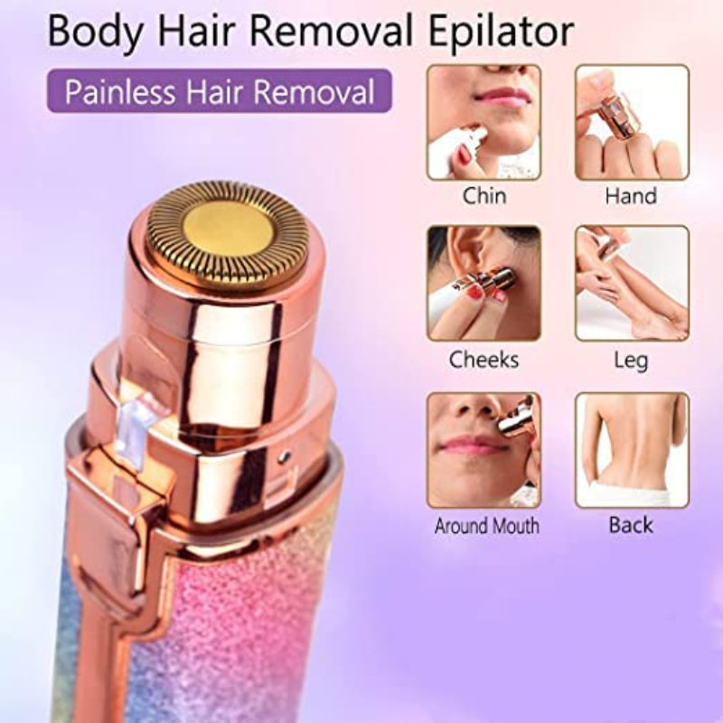 2-in-1 Rechargeable Hair Remover & Eyebrow Trimmer – Portable