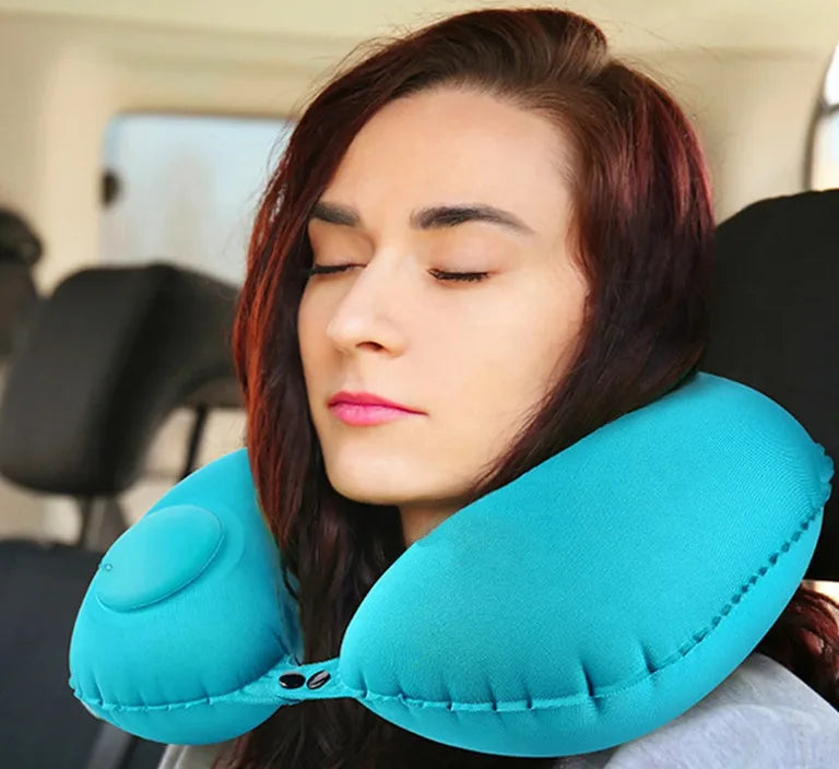 U-Shaped Cervical Travel Inflatable Neck Pillow