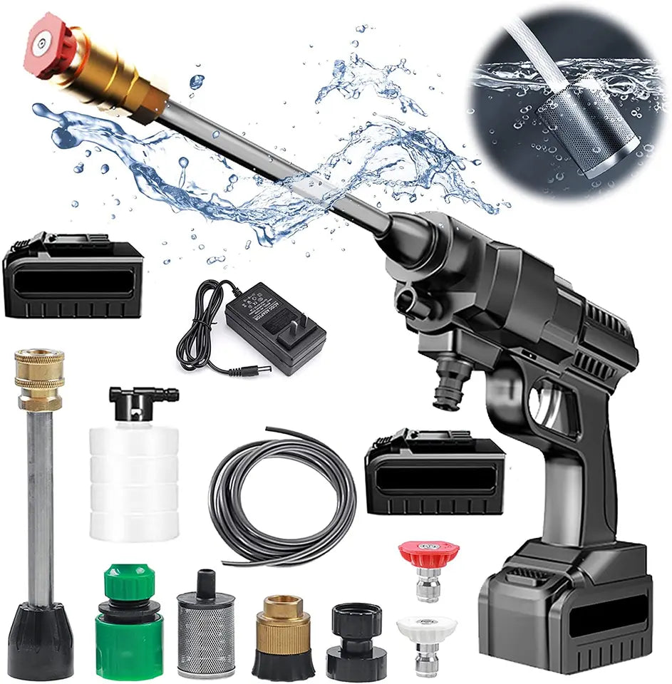 Wireless Car Washer Gun (Double Battery Included)