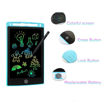 8.5 inch LCD writing tablet for kids - digital drawing pad - erasable writing board - writing pad (random color)