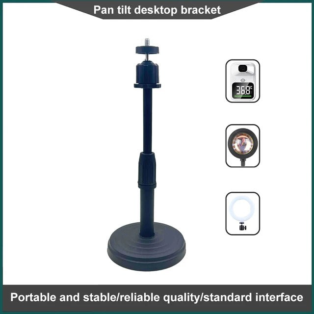 Multi-Functional Microphone Stand with Phone Holder | Adjustable Desktop Phone Stand for Live Streaming & Online Use