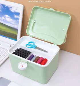 Empty Small First Aid Box | High-Quality Medicine Storage Box (Random Color)