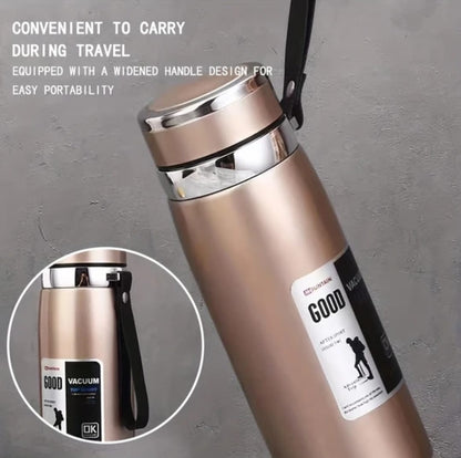 1000ml Large Capacity Stainless Steel Thermos Bottle – Hot & Cold Vacuum Flask (Random Color)