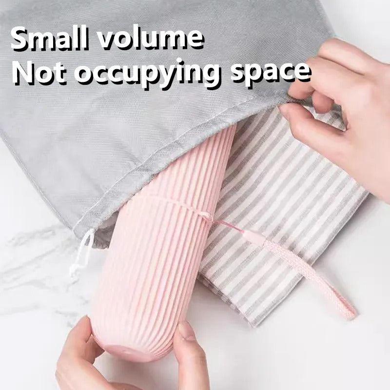 Portable Toothbrush Holder Case & Toothpaste Storage Cup – Travel Organizer (Random Color)