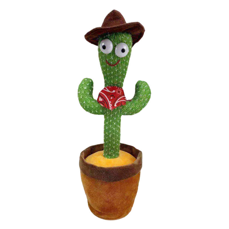Dancing Cactus Toy – Singing, Talking & Repeating Plush | USB Rechargeable Fun Toy for Babies & Kids (6+ Months)