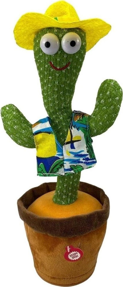 Dancing Cactus Toy – Singing, Talking & Repeating Plush | USB Rechargeable Fun Toy for Babies & Kids (6+ Months)