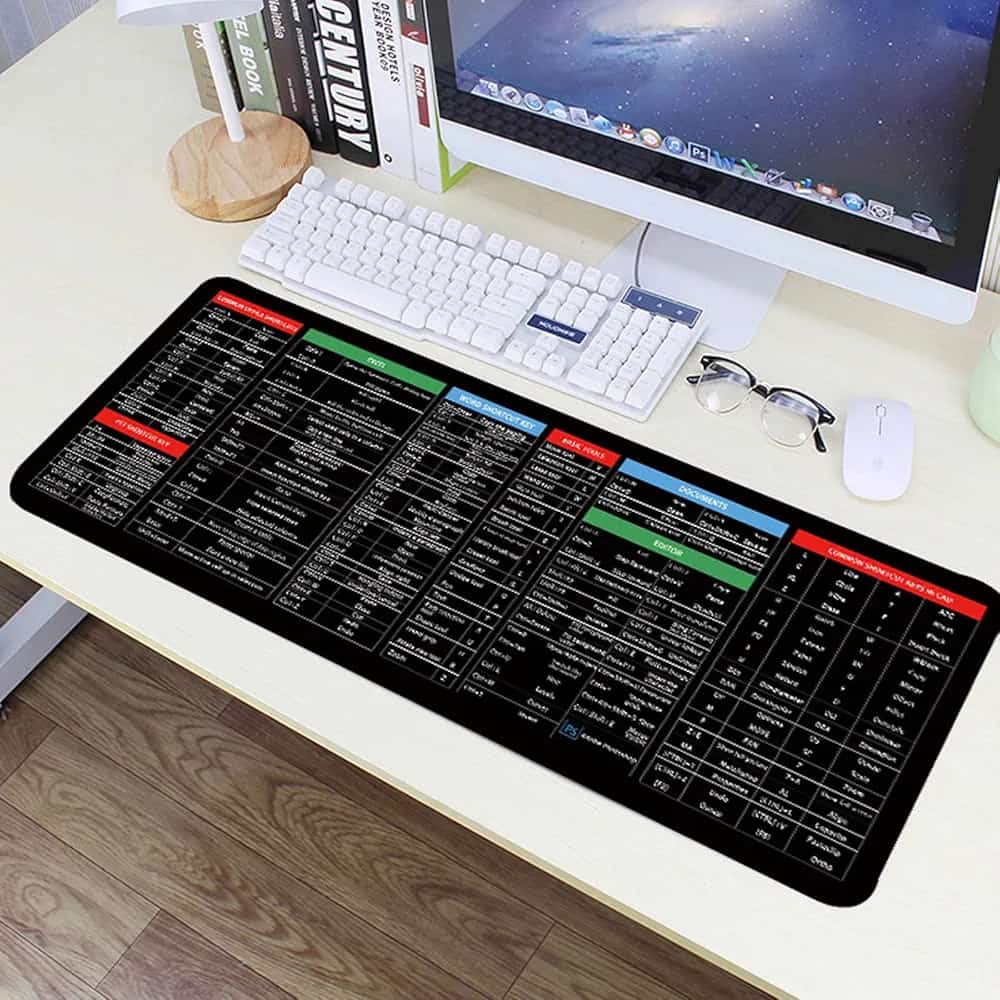 Large Keyboard & Mouse Mat | Smooth Surface Desk Pad with Non-Slip Base