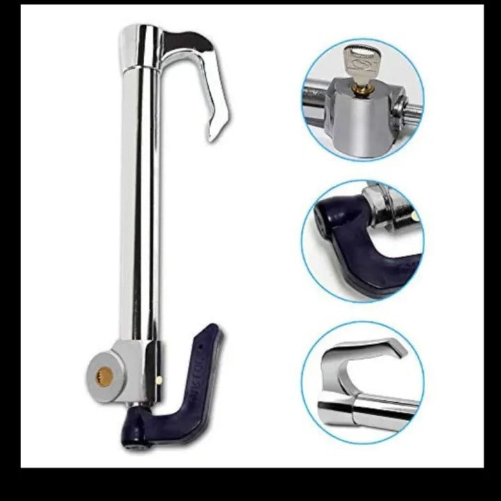 Steering to Pedal Lock Anti-Theft – Double Hook Heavy Duty Steel Car Security Lock